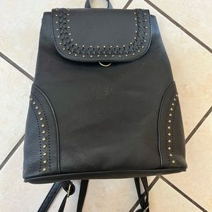 Pleather backpack purse